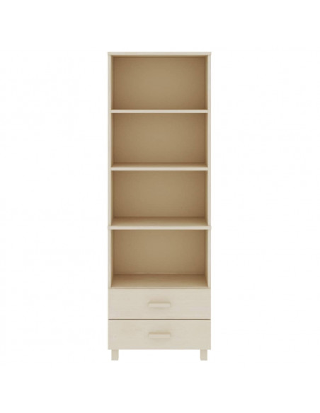 Credenza HAMAR Miele 60x35x180 cm in Legno Massello di Pino