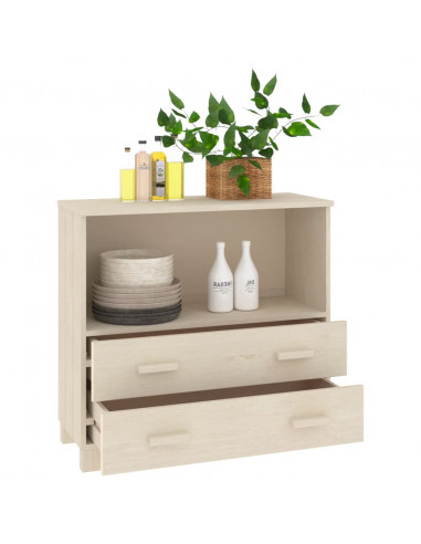 Credenza HAMAR Miele 85x35x80 cm in Legno Massello di Pino