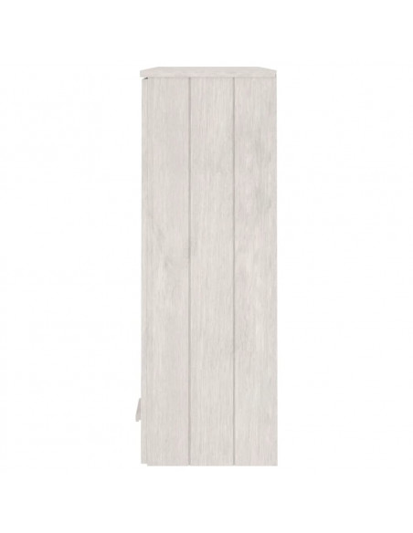Piano Credenza HAMAR Bianco 85x35x100 cm Legno Massello di Pino