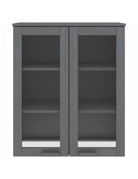 Scaffale Superiore per Credenza Grigio Scuro 85x35x100 cm Pino