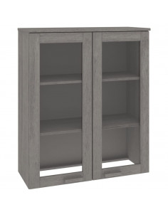 Scaffale per Credenza Grigio Chiaro 85x35x100 cm Legno di Pino 2