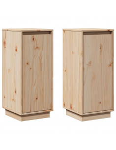 Credenze 2 pz 31,5x34x75 cm in Legno Massello di Pino 2