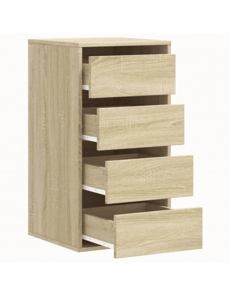 Cassettiera Angolare Rovere Sonoma 40x41x76cm Legno Multistrato