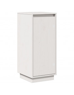 Credenza Bianca 31,5x34x75 cm in Legno Massello di Pino 2