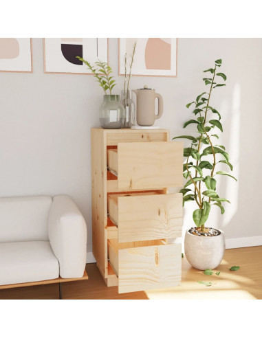 Credenza 32x34x75 cm in Legno Massello di Pino