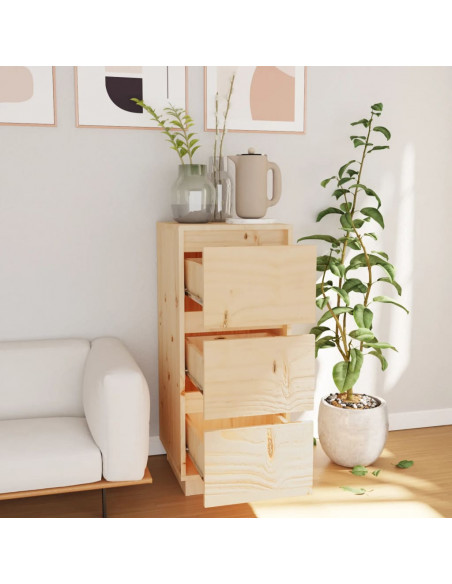Credenza 32x34x75 cm in Legno Massello di Pino