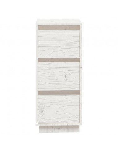 Credenza Bianca 32x34x75 cm in Legno Massello di Pino