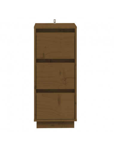 Credenze 2 pz Marrone Miele 32x34x75 cm Legno Massello di Pino