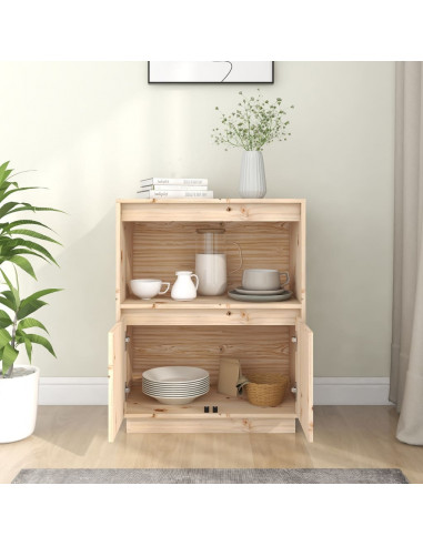 Credenza 60x34x75 cm in Legno Massello di Pino