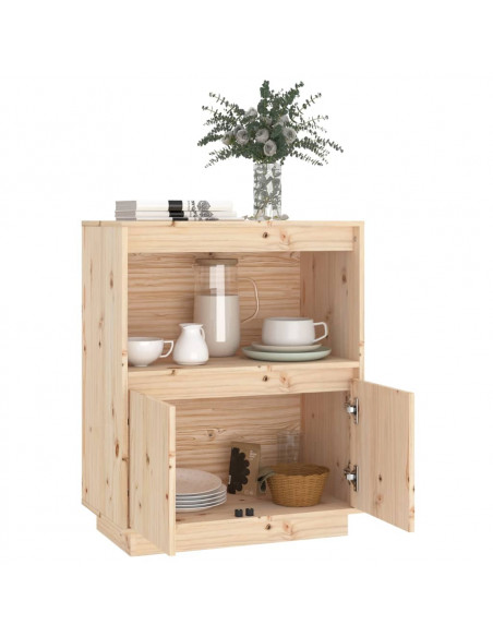 Credenza 60x34x75 cm in Legno Massello di Pino