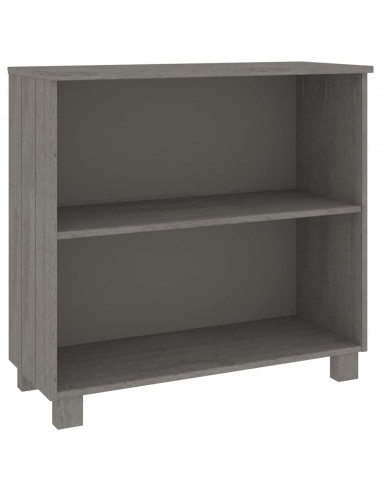 Credenza HAMAR Grigio Chiaro 85x35x80 cm Legno Massello di Pino