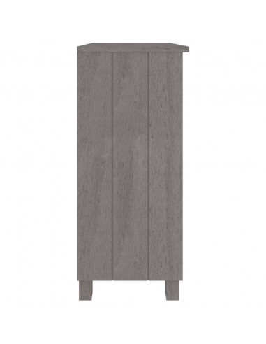 Credenza HAMAR Grigio Chiaro 85x35x80 cm Legno Massello di Pino