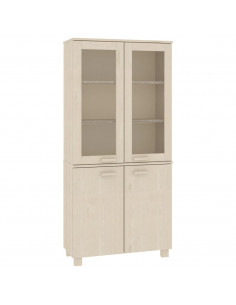 Credenza HAMAR in Legno Massello di Pino Marrone 2