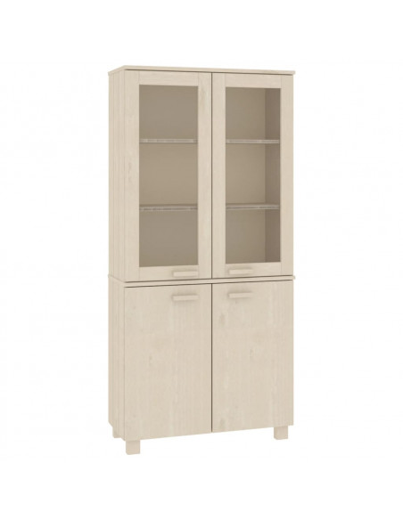 Credenza HAMAR in Legno Massello di Pino Marrone