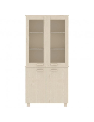 Credenza HAMAR in Legno Massello di Pino Marrone
