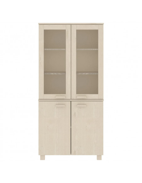 Credenza HAMAR in Legno Massello di Pino Marrone