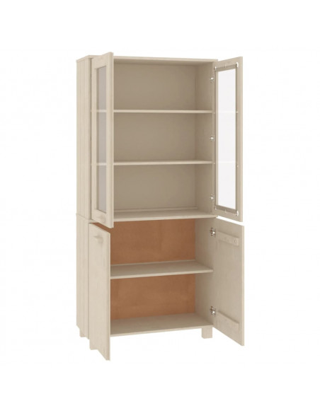 Credenza HAMAR in Legno Massello di Pino Marrone