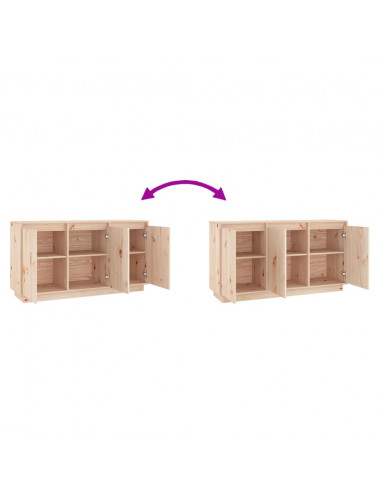 Credenza 111x34x60 cm in Legno Massello di Pino