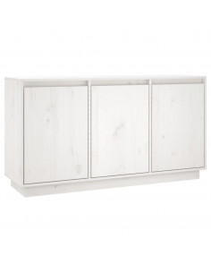 Credenza Bianca 111x34x60 cm in Legno Massello di Pino 2