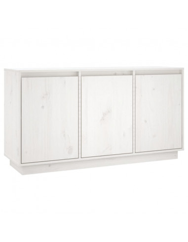 Credenza Bianca 111x34x60 cm in Legno Massello di Pino