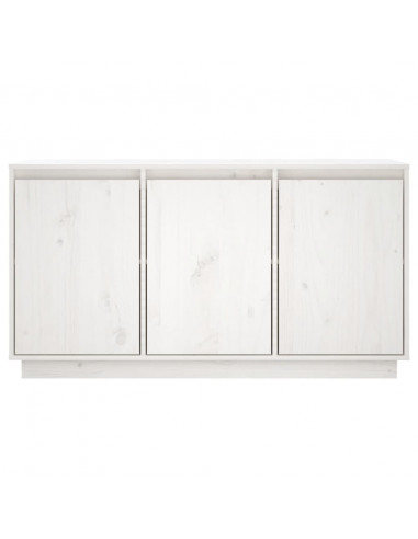Credenza Bianca 111x34x60 cm in Legno Massello di Pino
