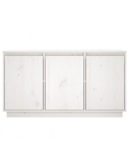 Credenza Bianca 111x34x60 cm in Legno Massello di Pino