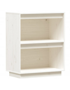 Mobile Consolle Bianco 60x34x75 cm in Legno Massello di Pino 2