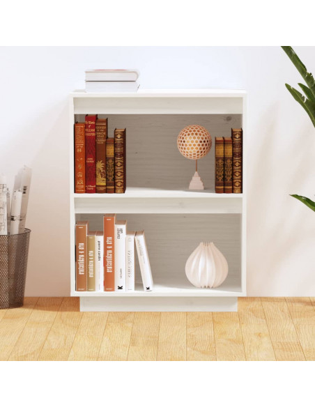 Mobile Consolle Bianco 60x34x75 cm in Legno Massello di Pino