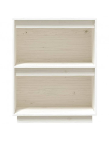 Mobile Consolle Bianco 60x34x75 cm in Legno Massello di Pino