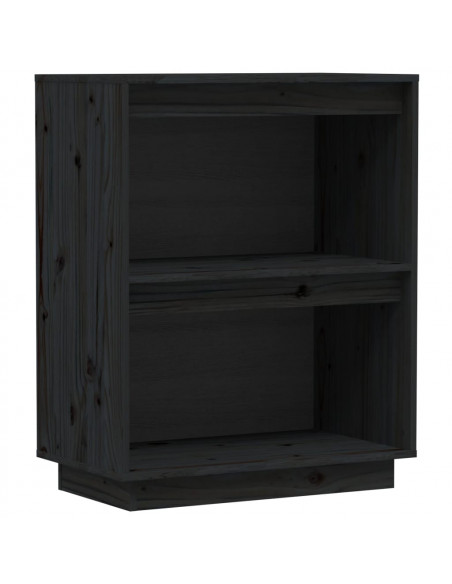 Mobile Consolle Nero 60x34x75 cm in Legno Massello di Pino