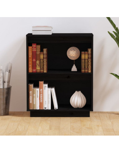 Mobile Consolle Nero 60x34x75 cm in Legno Massello di Pino