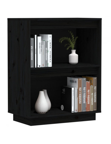 Mobile Consolle Nero 60x34x75 cm in Legno Massello di Pino