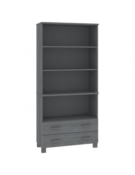 Credenza HAMAR in Legno Massello di Pino Grigio Scuro