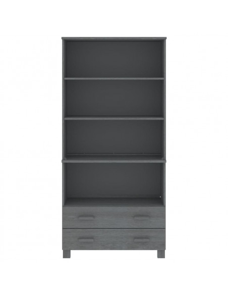 Credenza HAMAR in Legno Massello di Pino Grigio Scuro