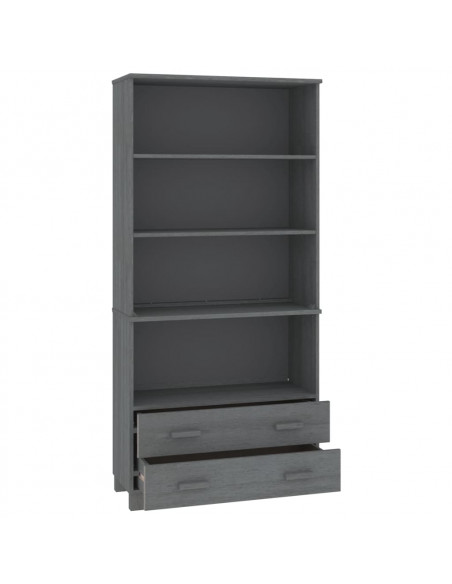 Credenza HAMAR in Legno Massello di Pino Grigio Scuro