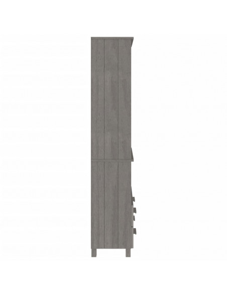 Credenza HAMAR in Legno Massello di Pino Grigio Chiaro