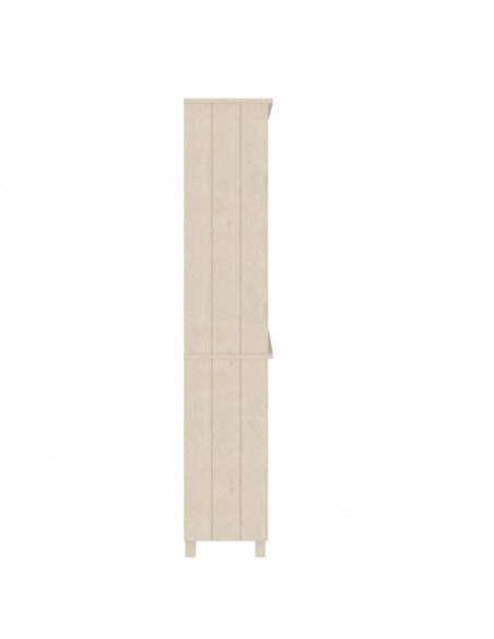 Credenza HAMAR in Legno Massello di Pino Marrone