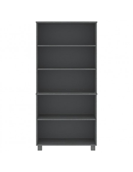 Credenza HAMAR in Legno Massello di Pino Grigio Scuro