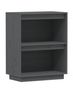 Mobile Consolle Grigio 60x34x75 cm in Legno Massello di Pino 2
