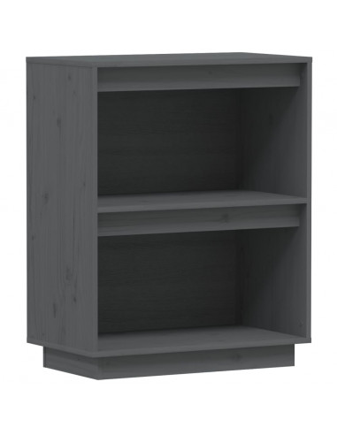 Mobile Consolle Grigio 60x34x75 cm in Legno Massello di Pino