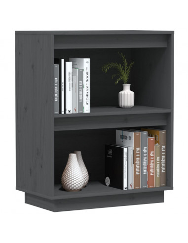 Mobile Consolle Grigio 60x34x75 cm in Legno Massello di Pino