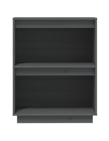 Mobile Consolle Grigio 60x34x75 cm in Legno Massello di Pino