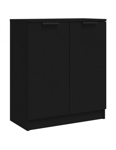 Credenza Nera 60x30x70 cm in Legno Multistrato