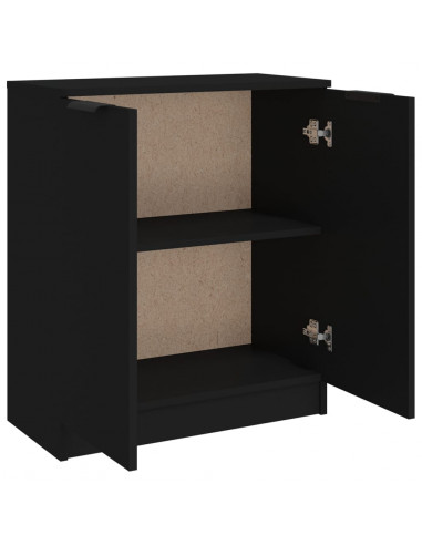Credenza Nera 60x30x70 cm in Legno Multistrato