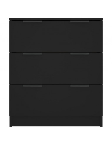 Credenza Nera 60x30x70 cm in Legno Multistrato