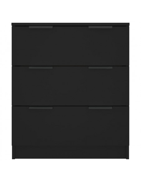 Credenza Nera 60x30x70 cm in Legno Multistrato