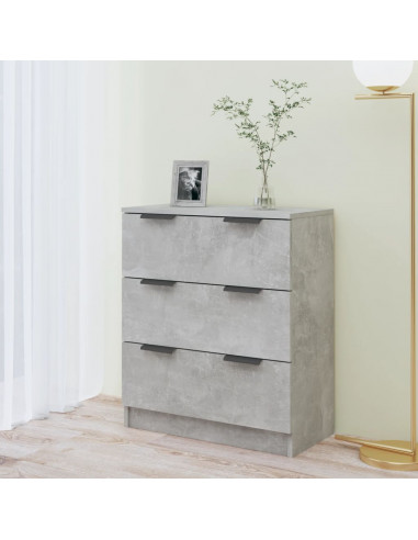 Credenza Grigio Cemento 60x30x70 cm in Legno Multistrato