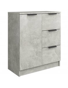 Credenza Grigio Cemento 60x30x70 cm in Legno Multistrato 2