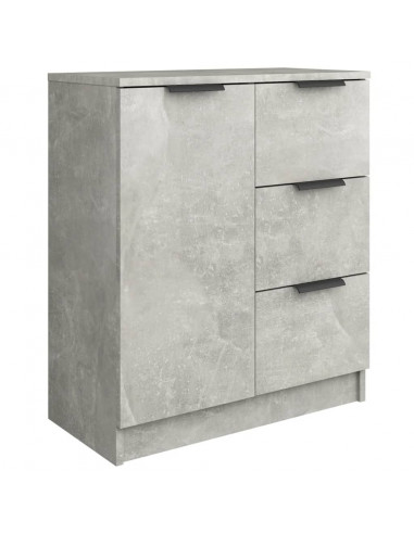 Credenza Grigio Cemento 60x30x70 cm in Legno Multistrato
