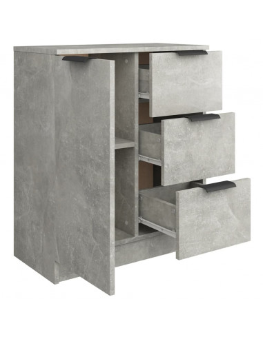 Credenza Grigio Cemento 60x30x70 cm in Legno Multistrato